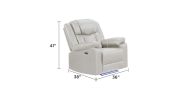 Challenger Modern Contemporary LED Power Recliner 3PC(Sofa + Loveseat + Chair) including cup holders Loveseat with console & Bluetooth speakers made w
