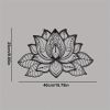 CIFbuy "Boho Wall Art Decor â€“ Black Mandala Metal Wall Hanging, Lotus Flower Design for Bedroom, Living Room