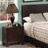 Espresso Finish 2-Drawers Nightstand Wooden Casual Bedroom Furniture 1pc