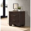 Copper Dark Cocoa 2-Drawer Rectangular Nightstand