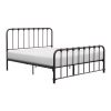 Metal Bed Dark Bronze Finish Full Platform Bed 1pc, Bed in a Box