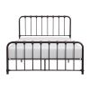 Metal Bed Dark Bronze Finish Full Platform Bed 1pc, Bed in a Box