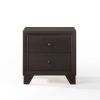Espresso Finish 2-Drawers Nightstand Wooden Casual Bedroom Furniture 1pc