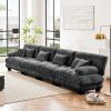 4-Seater Sectional Sofa Modular Deep Seat Sofa Couch , Chenille Sofa Comfy Upholstered Sofa for Living Room, Apartment, Studio, Office,Chenille Gray