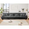 4-Seater Sectional Sofa Modular Deep Seat Sofa Couch , Chenille Sofa Comfy Upholstered Sofa for Living Room, Apartment, Studio, Office,Chenille Gray