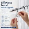 Frosted Heavy Duty Shower Curtain Liner 72x72, PEVA Waterproof Bath Curtain, No Chemical Smell, 3 Weighted Magnets