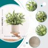 3 Pack Potted Fake Plants Artificial Plastic Eucalyptus Plants Topiaries for Home Office Desk Farmhouse Shelf Room Bathroom Decor(Sage Green)