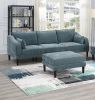 Beautiful 5pcs Modular Sectional Set 2x One Arm Chairs 2x Armless Chair 1x Ottoman Living Room Furniture Mineral Color Morgan Fabric