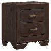 Copper Dark Cocoa 2-Drawer Rectangular Nightstand