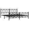 Bed Frame Black Steel Full Bed Bed Frame Rectangular Modern
