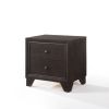 Espresso Finish 2-Drawers Nightstand Wooden Casual Bedroom Furniture 1pc