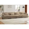 Super Comfort Oversized Modular Velvet Sectional Sofa Couch with Movable Ottoman,Corner Sectional with Bolstered Armrests, Deep Seat Cloud Couch