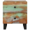 Bedside Cabinet Set of 2 Multicolor wood tones with black frame