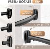 Curved Shower Curtain Rod for Bathroom, 40-72 Inches Adjustable Curved Shower Rod