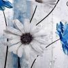 72"W x 72"H Blue Vibrant Floral Butterfly Polyester Shower Curtain