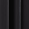 52 x 108 inch Solid Black Thermal Blackout Curtain Panels - Set of 2