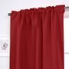 52 x 120 inch Solid Red Thermal Blackout Curtain Panels - Set of 2