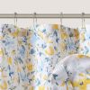 72"W x 72"H 100-Percent Cotton Yellow Blue Floral Print Shower Curtain
