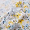 72"W x 72"H 100-Percent Cotton Yellow Blue Floral Print Shower Curtain