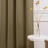 52 x 54 inch Solid Olive Green Thermal Blackout Curtain Panels - Set of 2