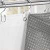 72"W x 84"H Grey Waffle Textured 3 in 1 Shower Curtain Set