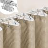 72"W x 72"H Beige Waffle Textured 3 in 1 Shower Curtain Set