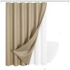 72"W x 84"H Beige Waffle Textured 3 in 1 Shower Curtain Set