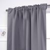 52 x 108 inch Solid Grey Thermal Blackout Curtain Panels - Set of 2