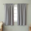52 x 72 inch Solid Grey Thermal Blackout Curtain Panels - Set of 2