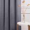52 x 72 inch Solid Grey Thermal Blackout Curtain Panels - Set of 2