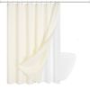 72"W x 72"H Ivory Waffle Textured Shower Curtain Set with Liner