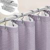 72"W x 72"H Lavender Waffle Textured Shower Curtain Set with Liner