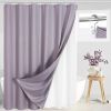 72"W x 78"H Lavender Waffle Textured Shower Curtain Set with Liner