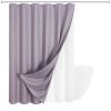 72"W x 84"H Lavender Waffle Textured Shower Curtain Set with Liner