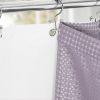 72"W x 84"H Lavender Waffle Textured Shower Curtain Set with Liner