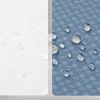 72"W x 84"H Blue Waffle Textured 3 in 1 Shower Curtain Set