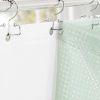 72"W x 78"H Mint Green Waffle Textured Shower Curtain Set with Liner