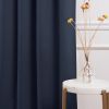 52 x 102 inch Solid Navy Blue Thermal Blackout Curtain Panels - Set of 2
