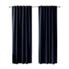 52 x 120 inch Solid Navy Blue Thermal Blackout Curtain Panels - Set of 2