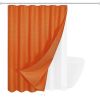 72"W x 72"H Burnt Orange Waffle Textured Shower Curtain Set with Liner