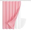 72"W x 72"H Pink Waffle Textured Polyester Shower Curtain Set with PEVA Liner