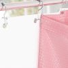 72"W x 72"H Pink Waffle Textured Polyester Shower Curtain Set with PEVA Liner