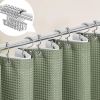 72"W x 72"H Sage Green Waffle Textured 3 in 1 Shower Curtain Set