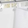72"W x 72"H White Waffle Textured 3 in 1 Shower Curtain Set