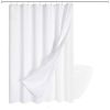 72"W x 84"H White Waffle Textured 3 in 1 Shower Curtain Set