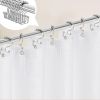 72"W x 84"H White Waffle Textured 3 in 1 Shower Curtain Set