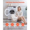 No Hook Shower Curtain, 2-in-1 Waterproof Waffle Weave Shower Curtains, 240 GSM Curtain with Snap-in Liner, See-Through Window, and Magnets