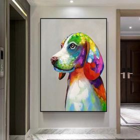 Oil Painting Handmade Hand Painted Wall Art Pop Cartoon Lion Animal Home Entryway Living Room Bedroom Luxurious Decoration Painting (Style: 03, size: 150x220cm)