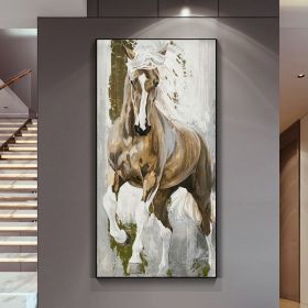 Hand Painted Oil Painting Abstract Portrait Wall Art Hand painted-Animal Horse Oil Paintings On Canvas-Hand Made-For Home Decoration (Style: 01, size: 60x120cm)