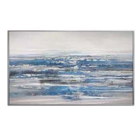 Blue Modern Style Abstract Wall Poster Nordic Canvas Oil Painting Contemporary Art Decoration Picture For Living Room Decor (size: 90x120cm)